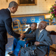 A photo from 2013 showing President Barack Obama meeting with Richard A. Overton. At the time, Overton was 107 years old. Today, he’s 112, and the oldest living man in the United States.